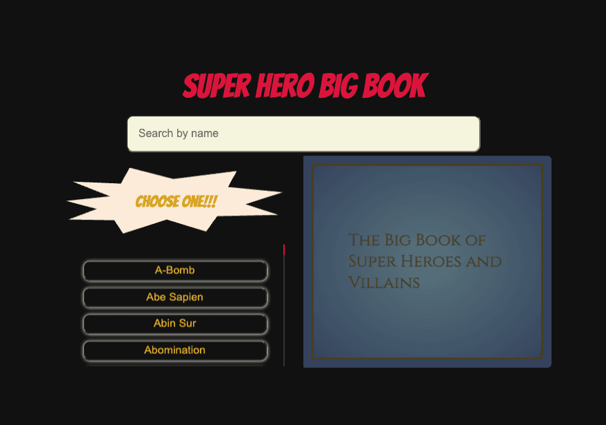 Super Hero Big Book
